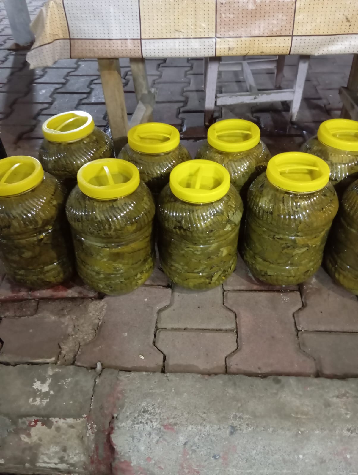 Bağ Yaprağı:Yöremizin taze, ince damarsız bağ yaprakları. Salamura edilerek muhafaza edilmiştir.