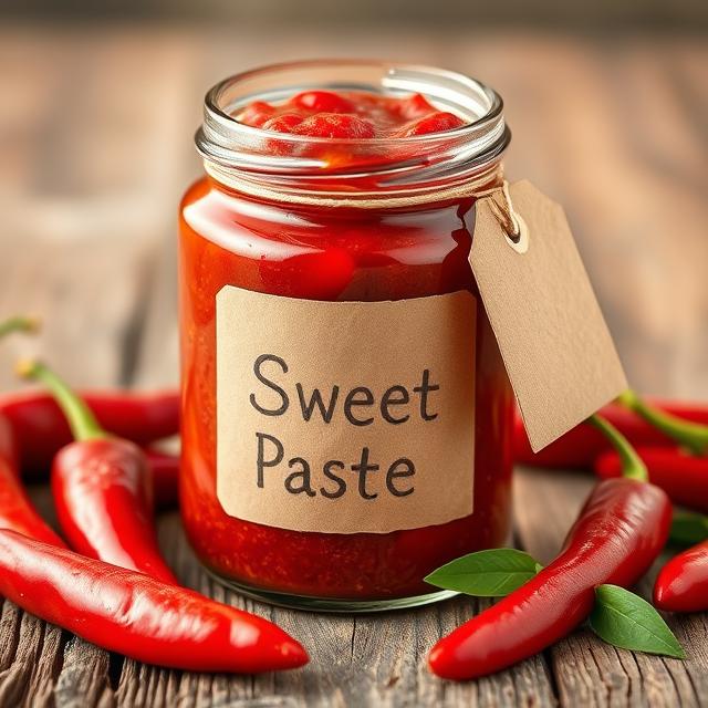 ozenle-toplanan-tatli-biberlerden-hazirlanan-yogun-kivamli-aromatik-cam-kavanozda-sunulan-dogal-tatli-biber-salcasi-yemekler-ve-tatlar-icin-ideal 